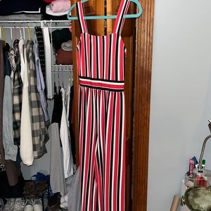 striped jumpsuit from Express, once worn